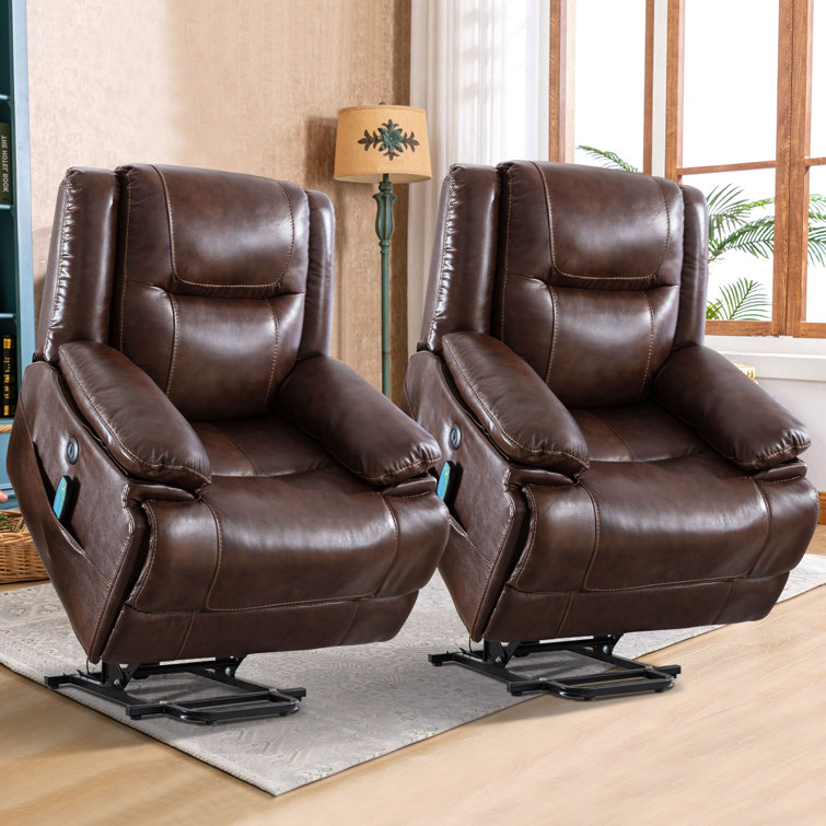 Latitude Run® 41" W Top Grain Genuine Leather Super Soft And Oversize